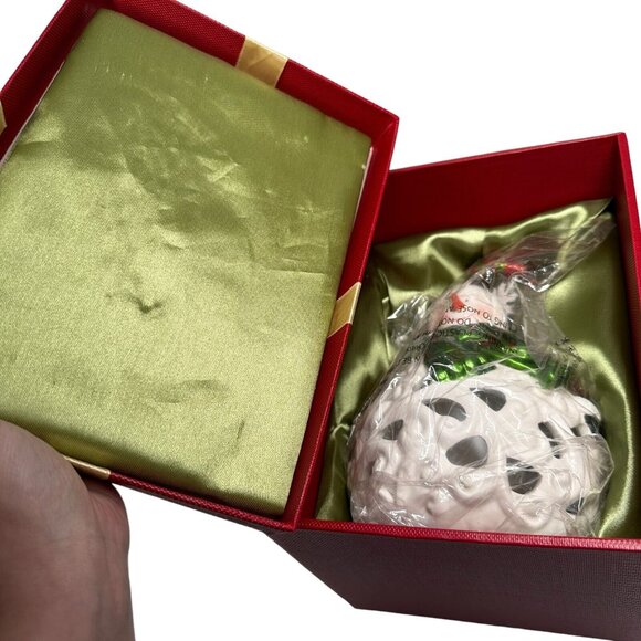 QVC Home Reflections Christmas Snowman Luminary Frameless Candle W/Box - Picture 2 of 13